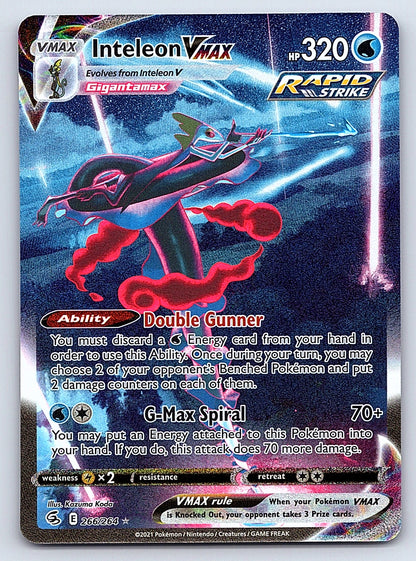 Inteleon VMAX (Alternate Art Secret) 266/264 – SWSH08: Fusion Strike