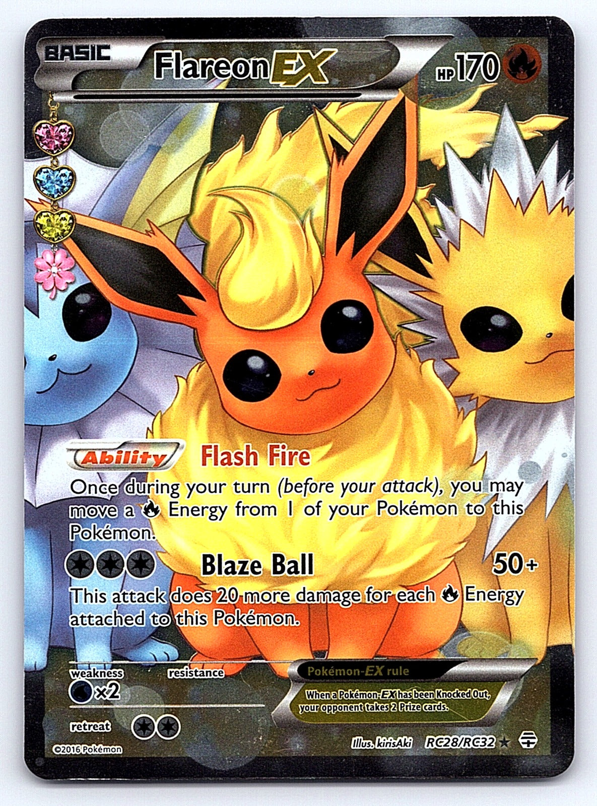 Flareon EX (Full Art) RC28/RC32 – Generations: Radiant Collection