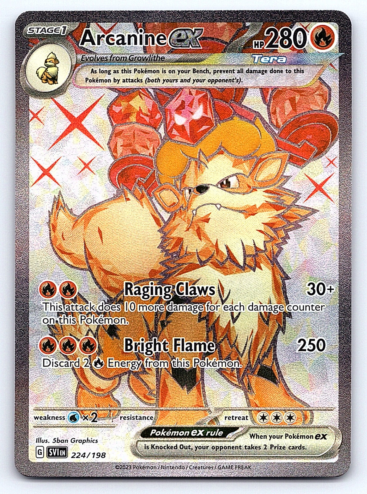Arcanine ex 224/198 – SV01: Scarlet & Violet Base Set