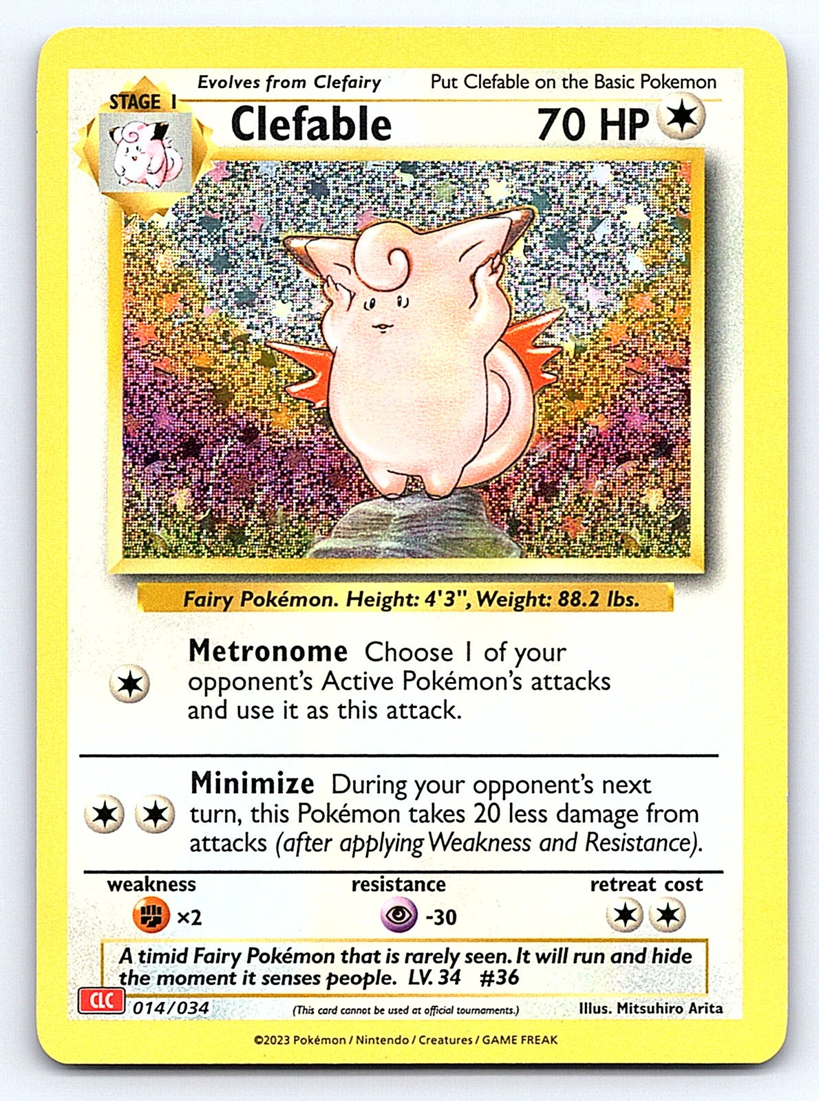 Clefable 014/034 – Trading Card Game Classic