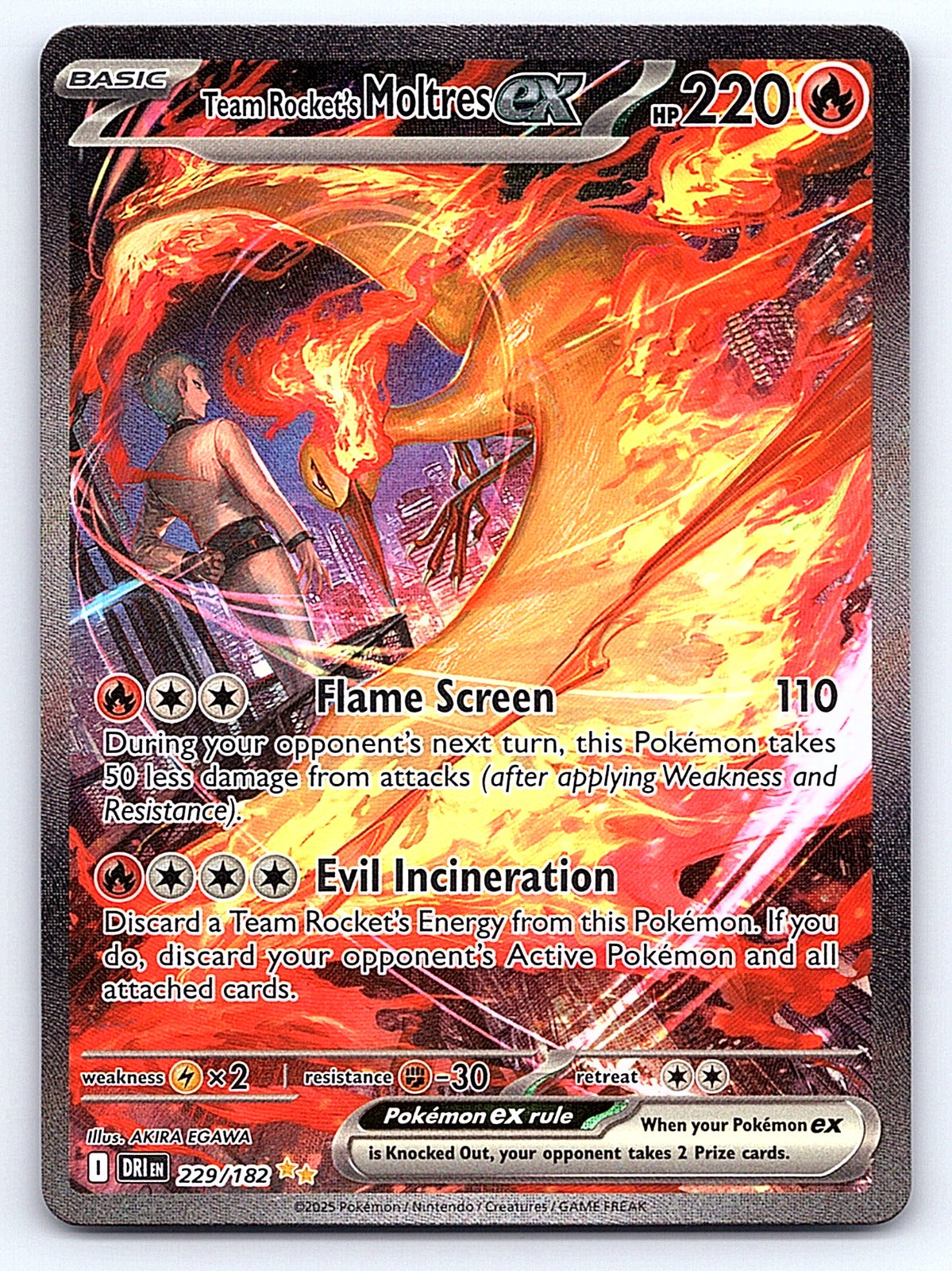 Team Rocket's Moltres ex 229/182 – SV10: Destined Rivals