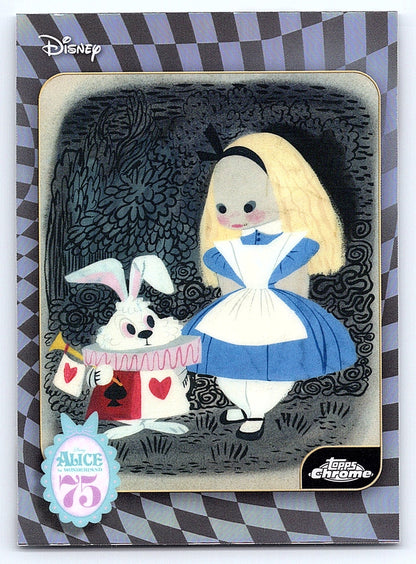 Alice and the White Rabbit #AW 9 Alice In Wonderland 75th Anniversary — Topps Ch