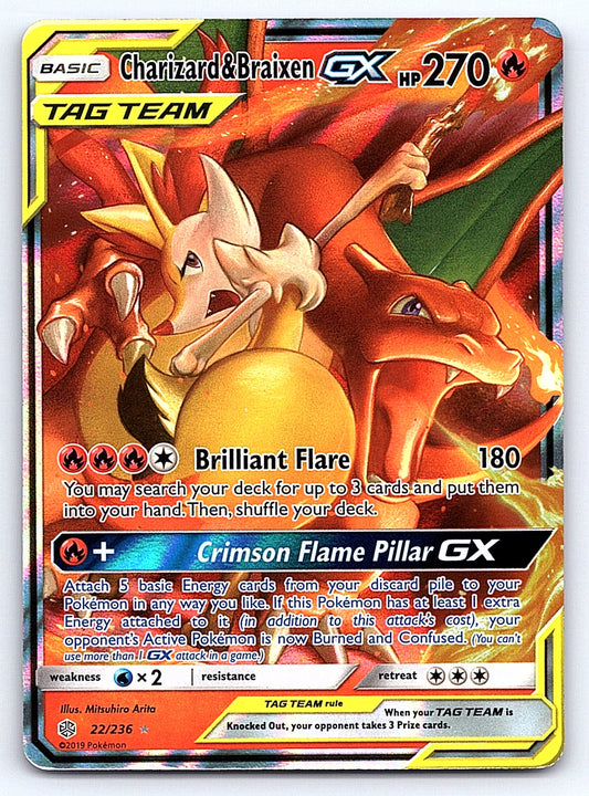 Charizard & Braixen GX 22/236 – SM - Cosmic Eclipse