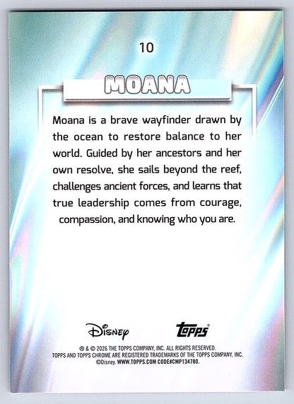 Moana #10 Base — Topps Chrome Disney
