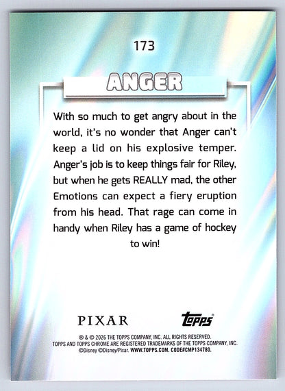 Anger #173 Base — Topps Chrome Disney