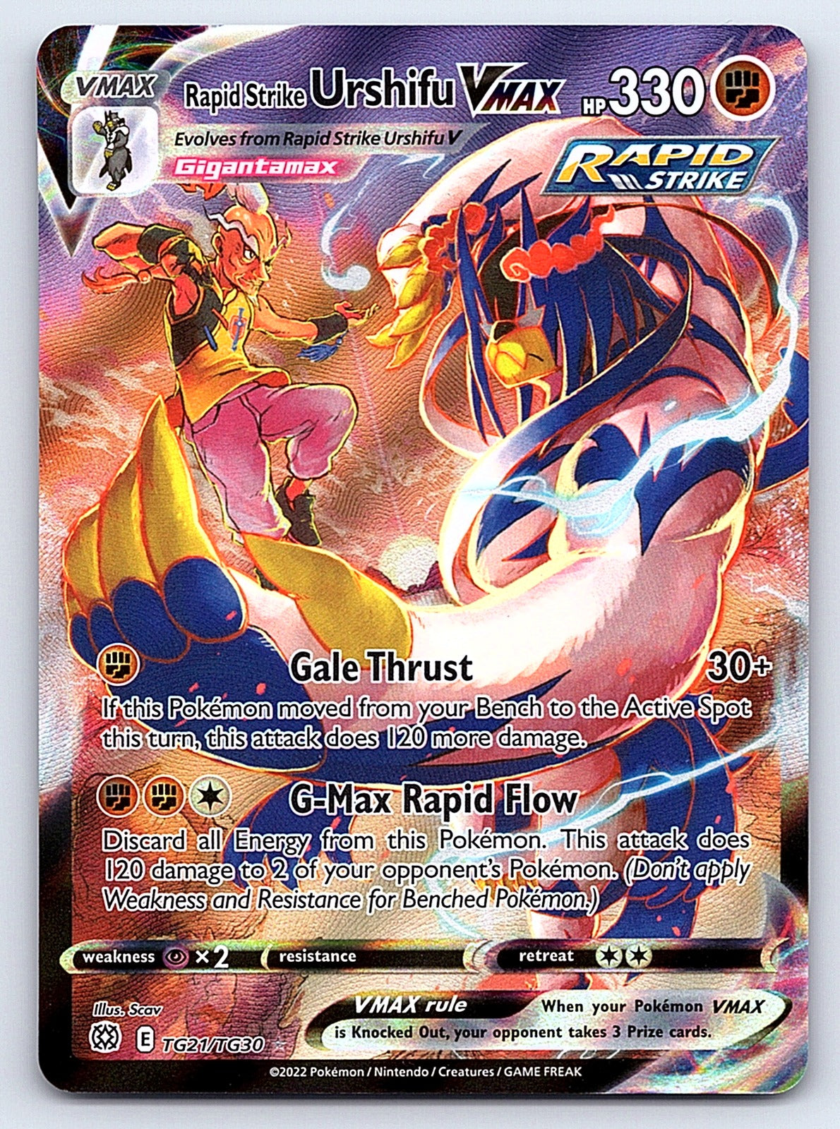 Rapid Strike Urshifu VMAX TG21/TG30 – SWSH09: Brilliant Stars Trainer Gallery