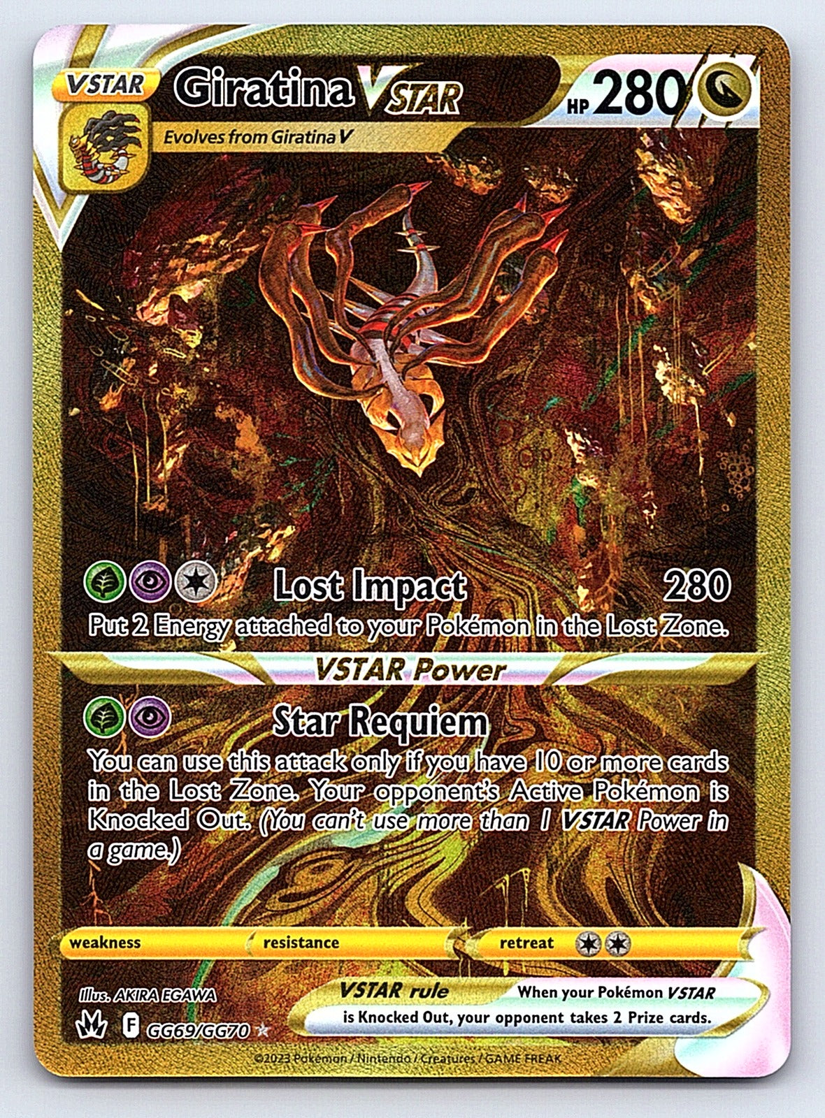 Giratina VSTAR (Secret) GG69/GG70 – SWSH: Crown Zenith: Galarian Gallery