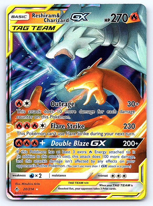 Reshiram & Charizard GX 20/214 – SM - Unbroken Bonds