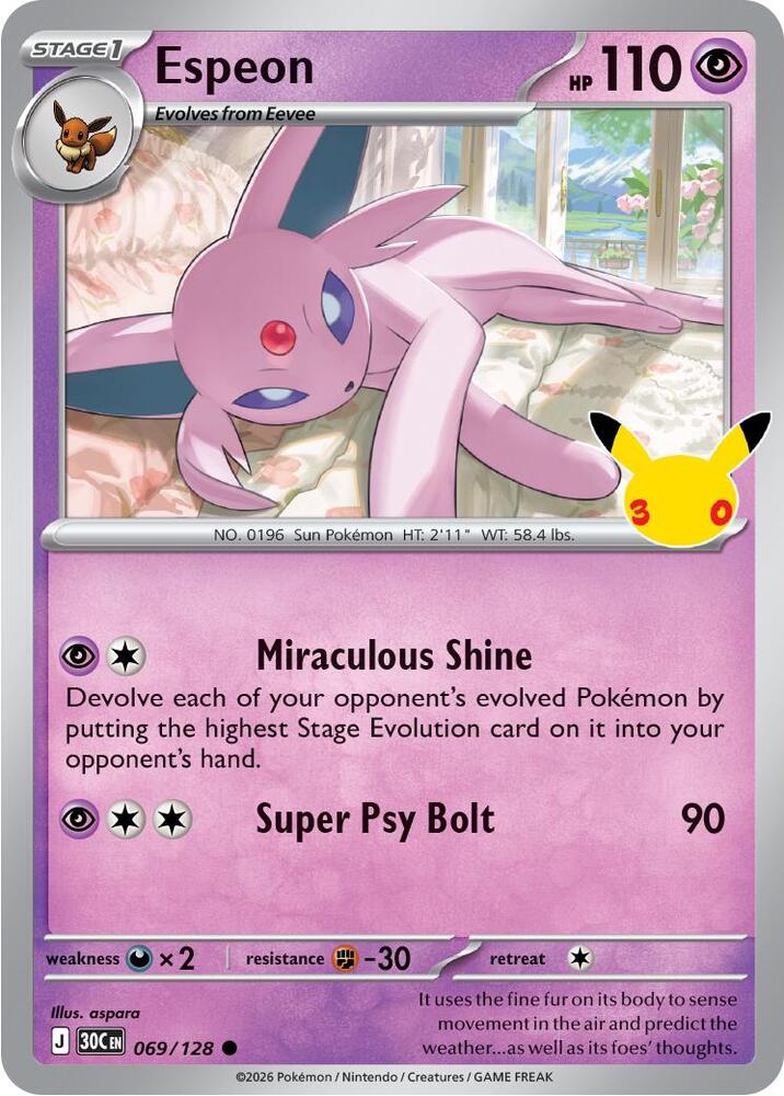 Espeon 069/128 – ME: 30th Celebration