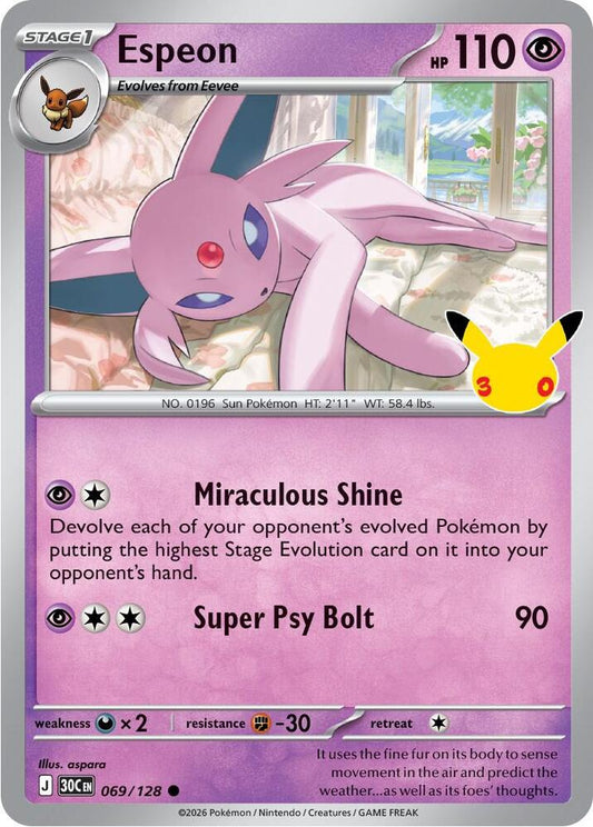 Espeon 069/128 – ME: 30th Celebration