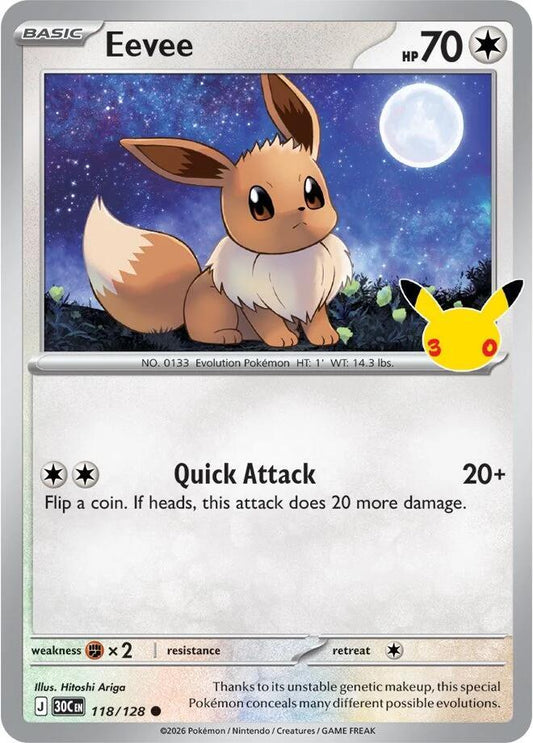Eevee 118/128 – ME: 30th Celebration