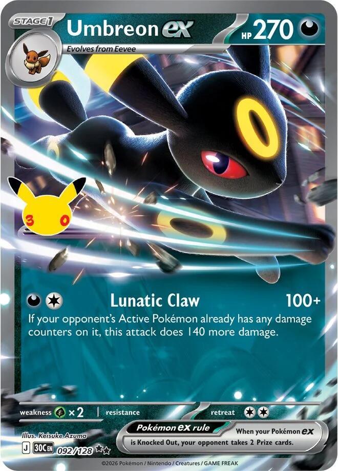Umbreon ex 092/128 – ME: 30th Celebration