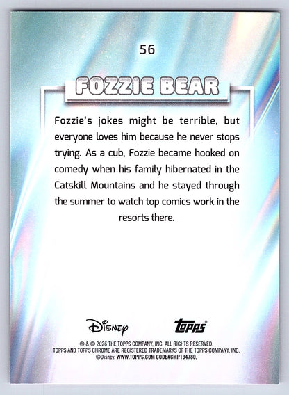 Fozzie Bear #56 Base — Topps Chrome Disney