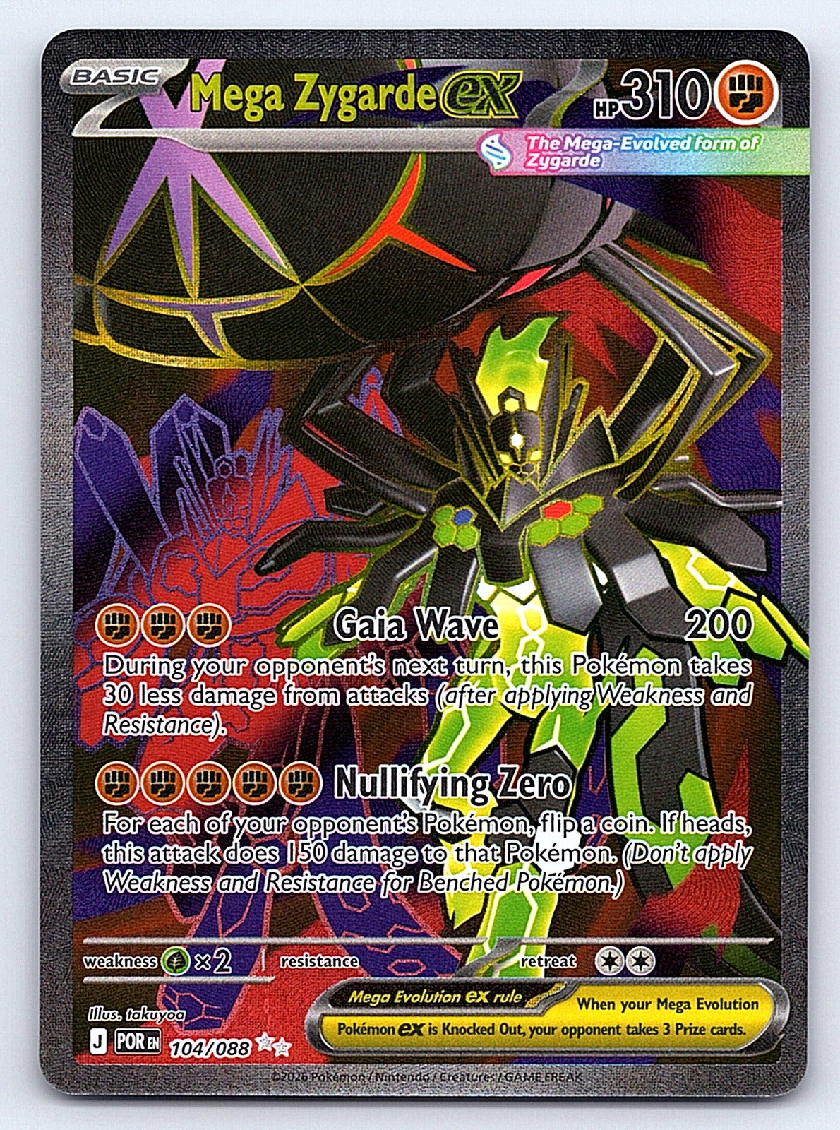 Mega Zygarde ex 104/088 – ME03: Perfect Order