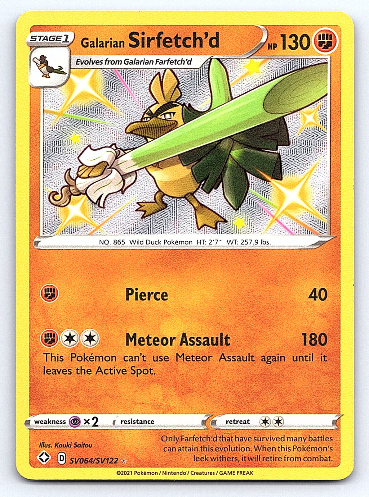 Galarian Sirfetch'd SV064/SV122 – Shining Fates: Shiny Vault