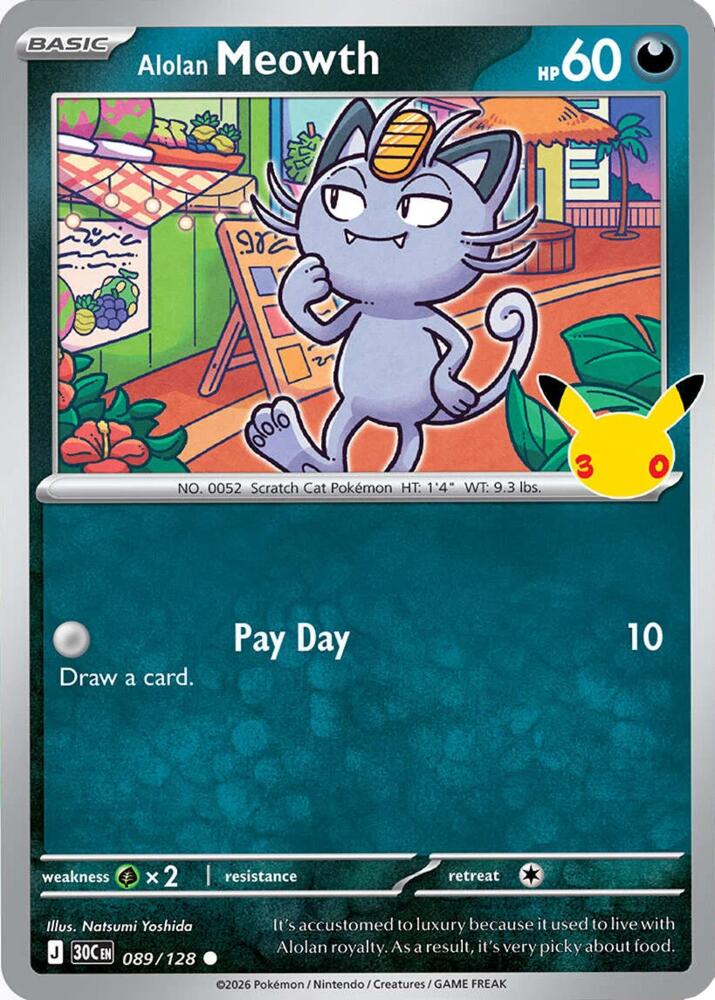 Alolan Meowth 089/128 – ME: 30th Celebration