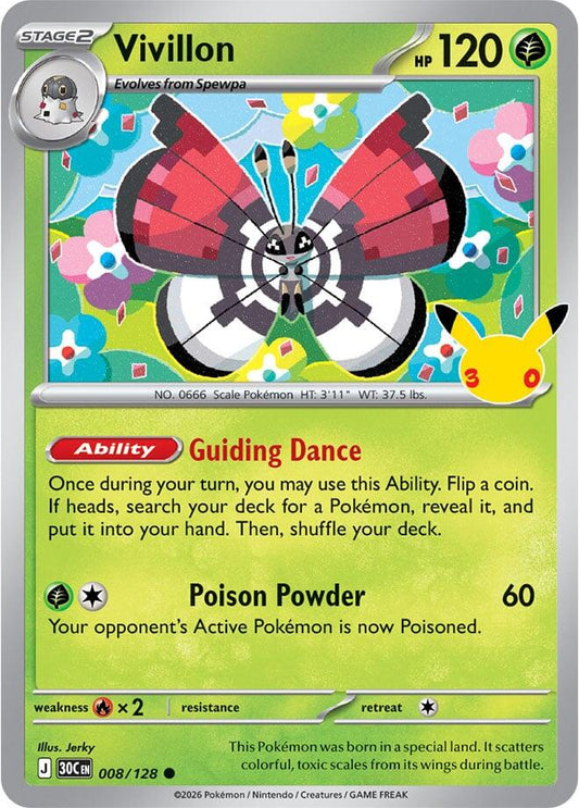 Vivillon 008/128 – ME: 30th Celebration