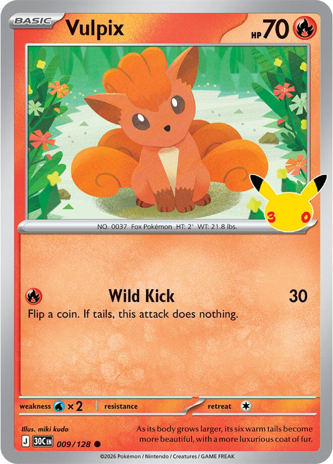 Vulpix 009/128 – ME: 30th Celebration