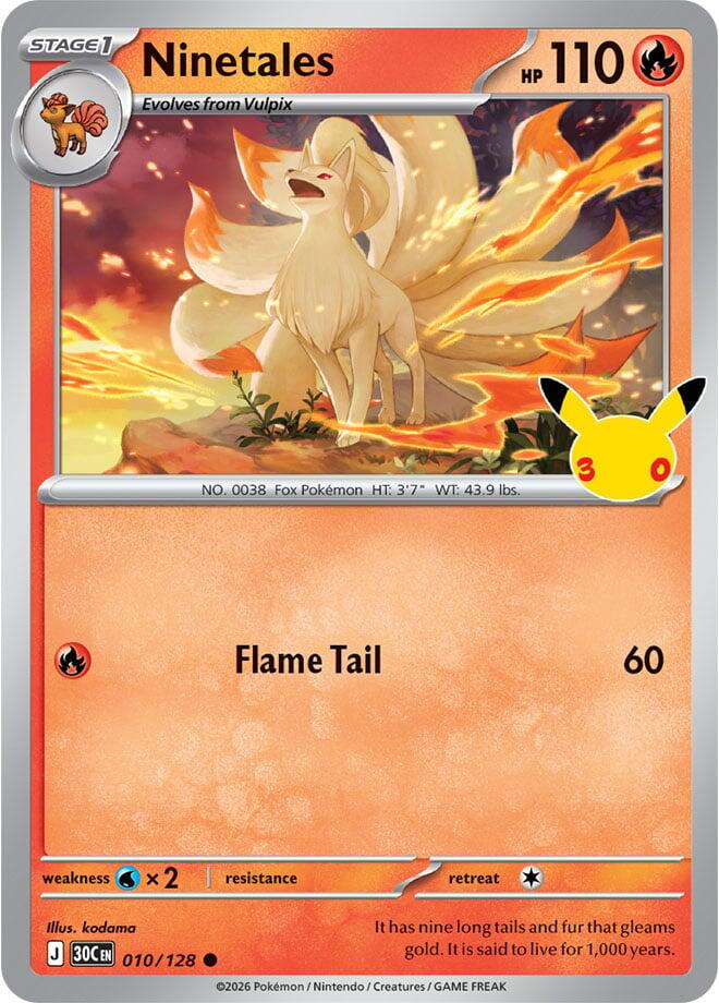 Ninetales 010/128 – ME: 30th Celebration