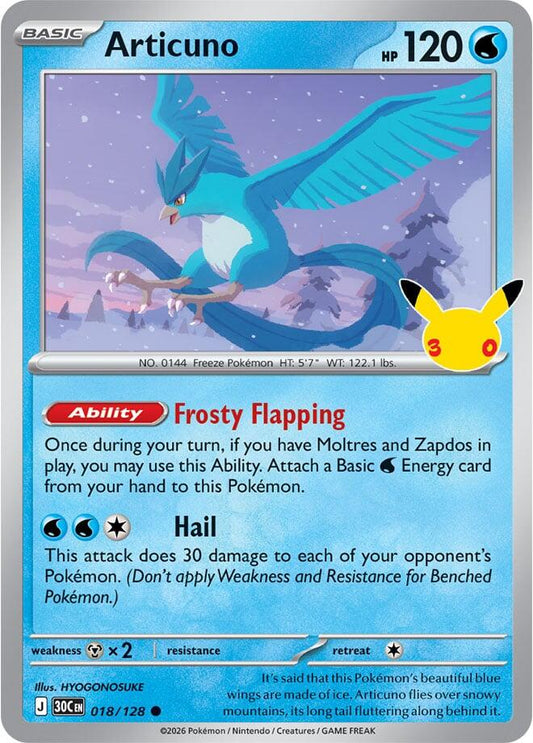 Articuno 018/128 – ME: 30th Celebration