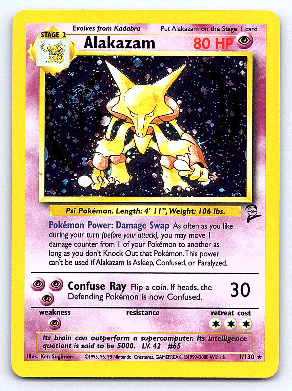 Alakazam 001/130 – Base Set 2