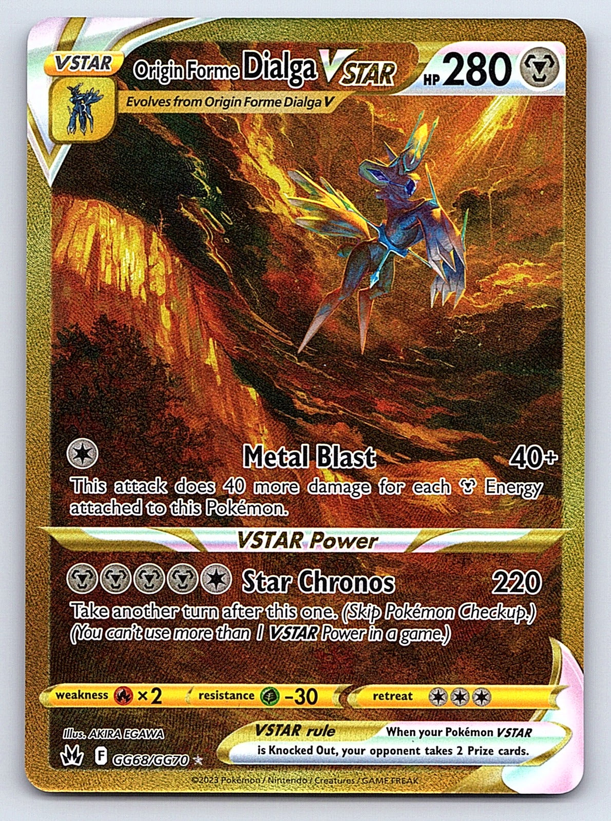 Origin Forme Dialga VSTAR (Secret) GG68/GG70 – SWSH: Crown Zenith: Galarian Gallery