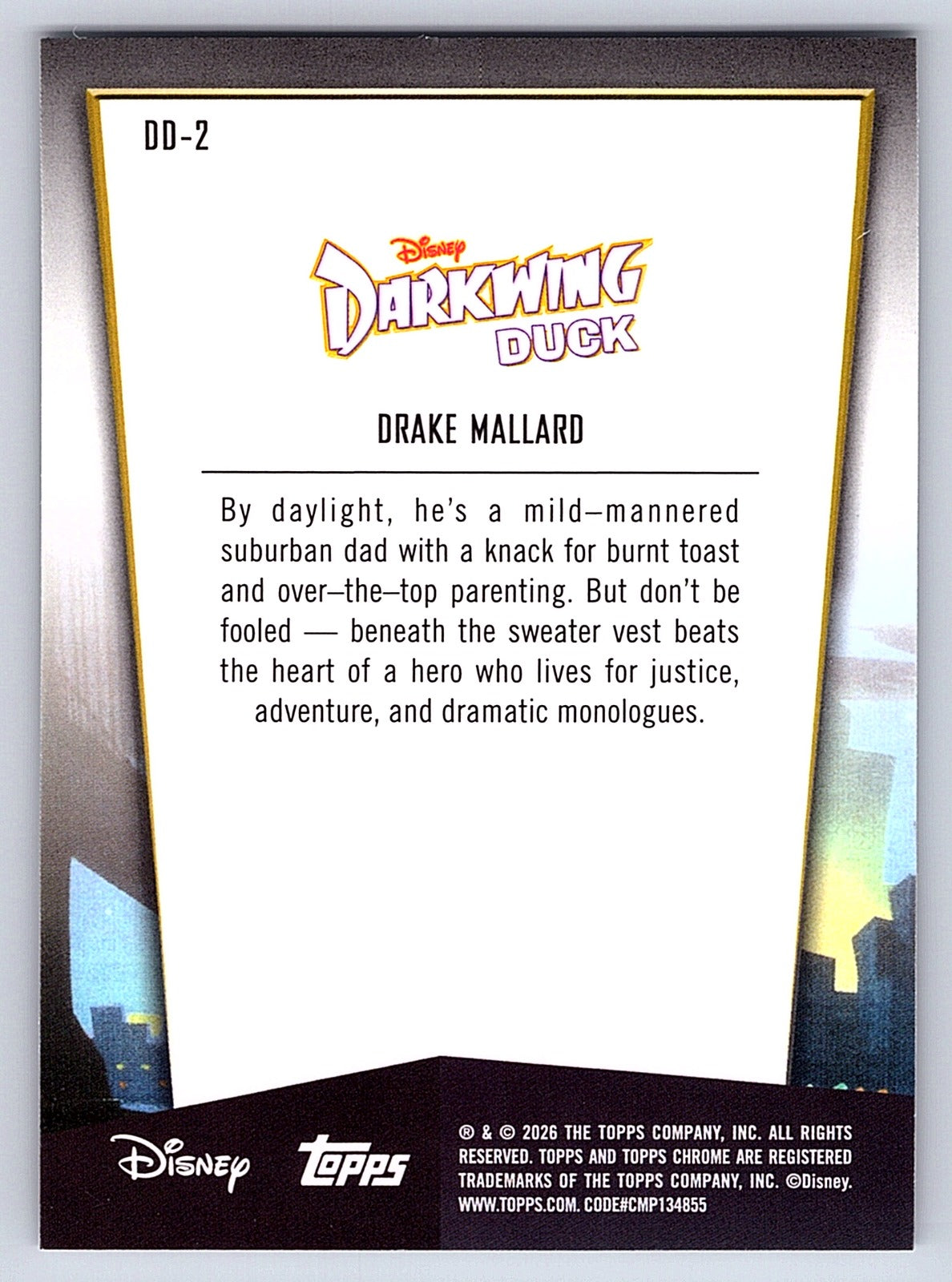 Drake Mallard #DD 2 Darkwing Duck 35th Anniversary — Topps Chrome Disney Darkwin