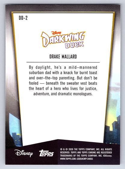 Drake Mallard #DD 2 Darkwing Duck 35th Anniversary — Topps Chrome Disney Darkwin