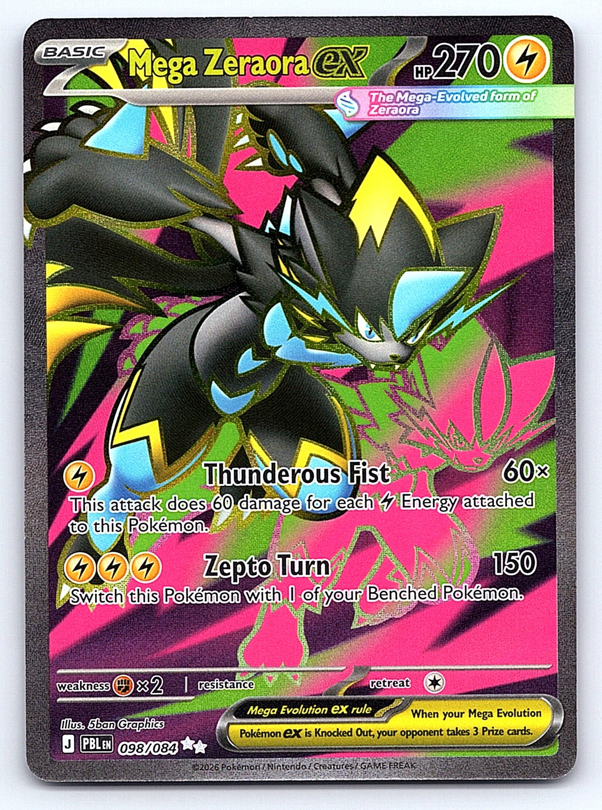 Mega Zeraora ex 098/084 – ME05: Pitch Black
