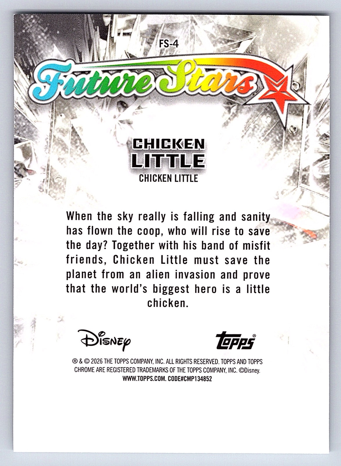 Chicken Little #FS 4 Future Stars — Topps Chrome Disney Future Stars
