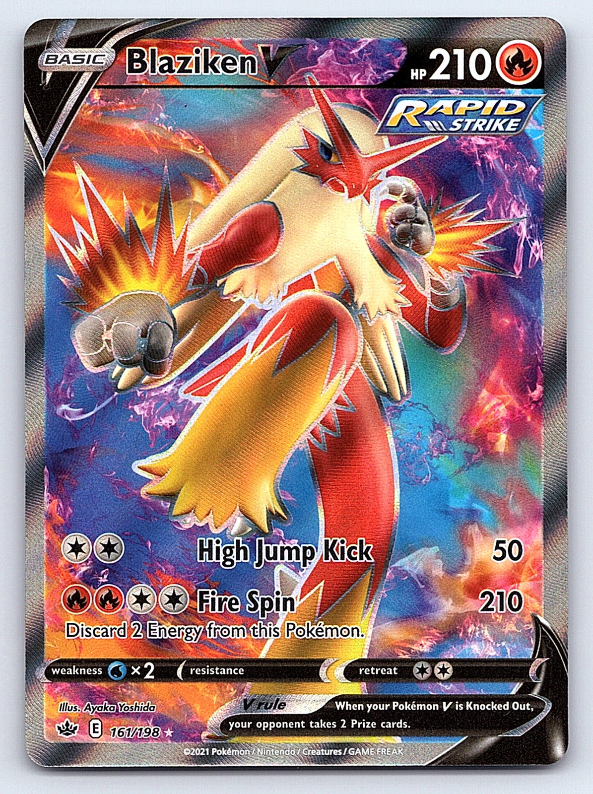 Blaziken V (Full Art) 161/198 – SWSH06: Chilling Reign
