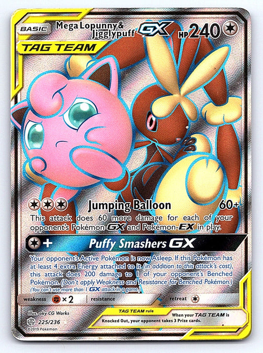Mega Lopunny & Jigglypuff GX (Full Art) 225/236 – SM - Cosmic Eclipse