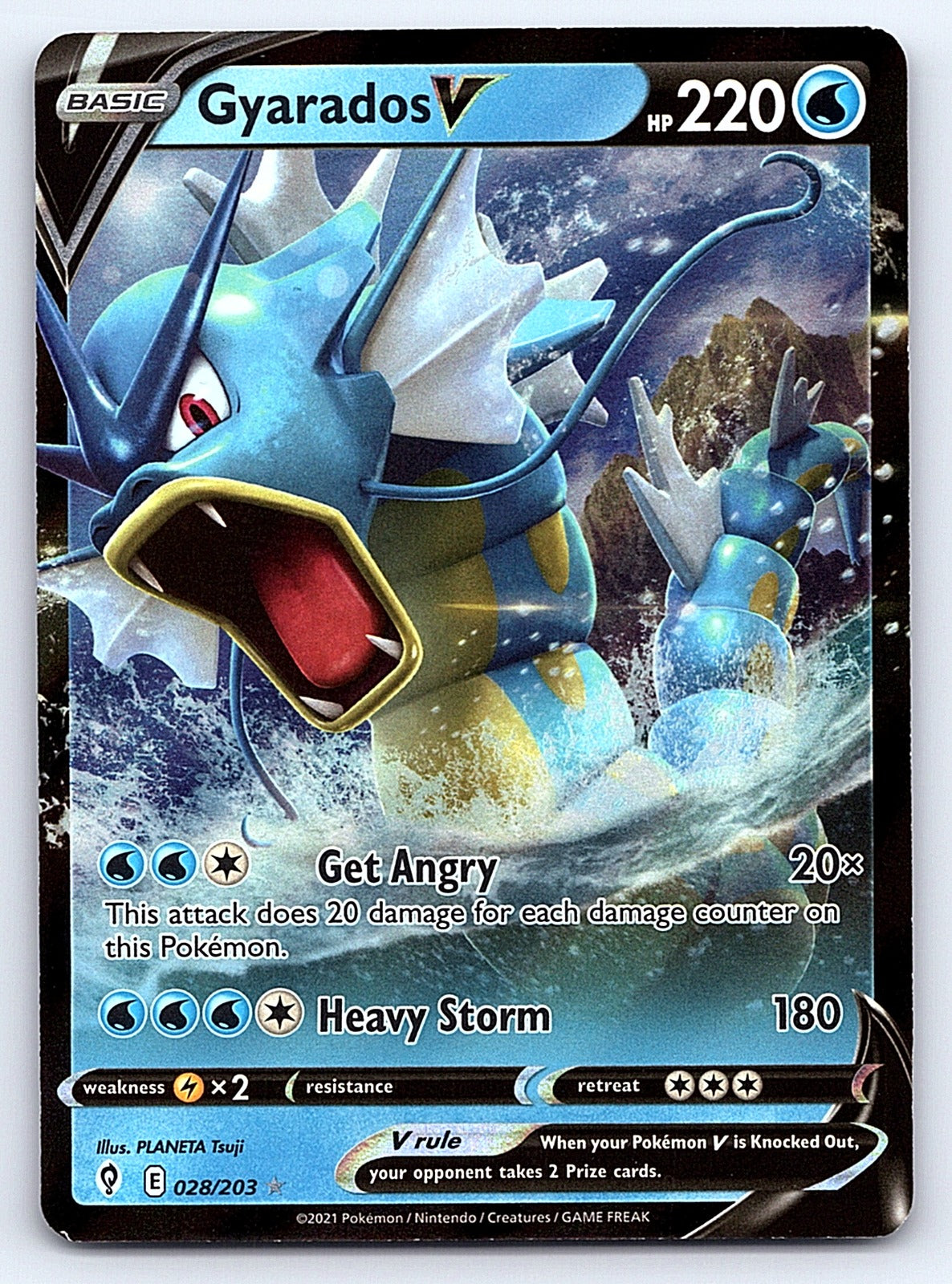 Gyarados V 028/203 – SWSH07: Evolving Skies