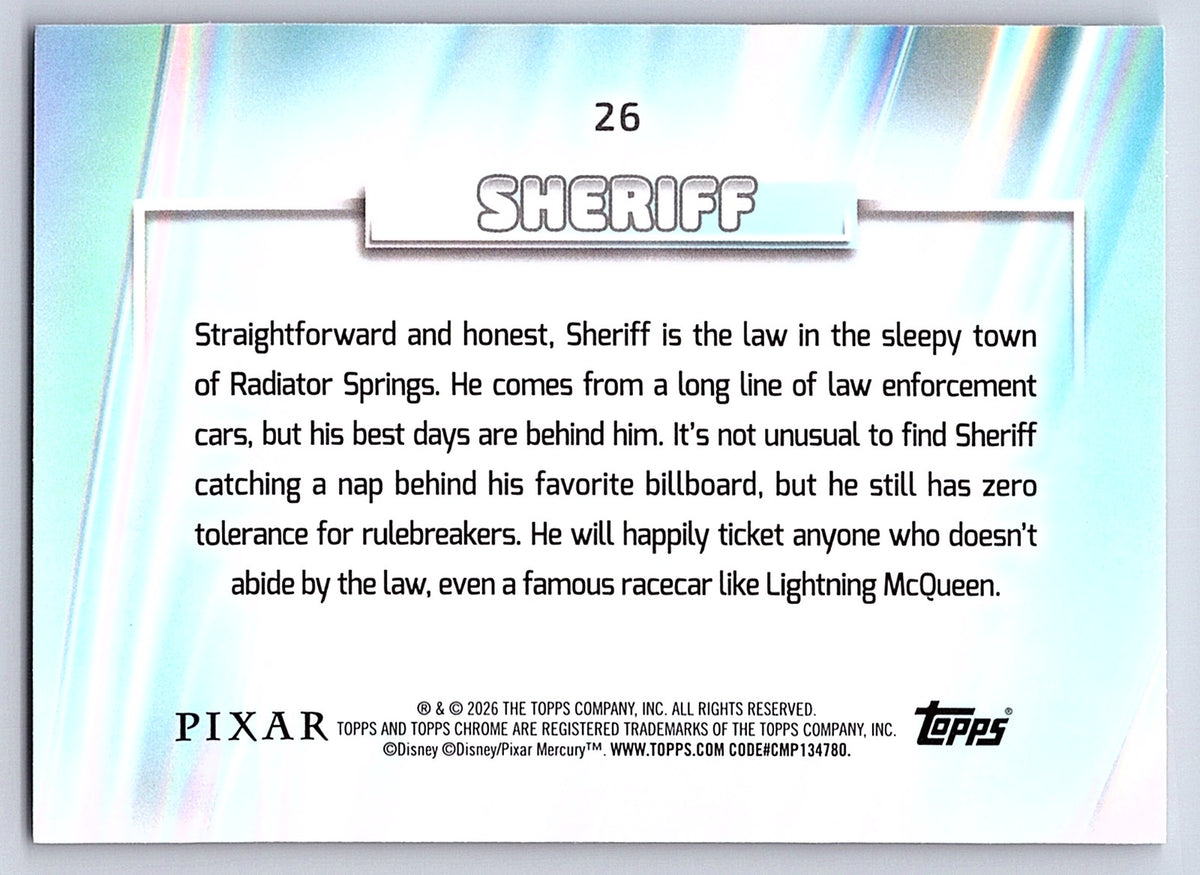 Sheriff #26 Base — Topps Chrome Disney
