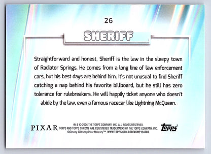 Sheriff #26 Base — Topps Chrome Disney