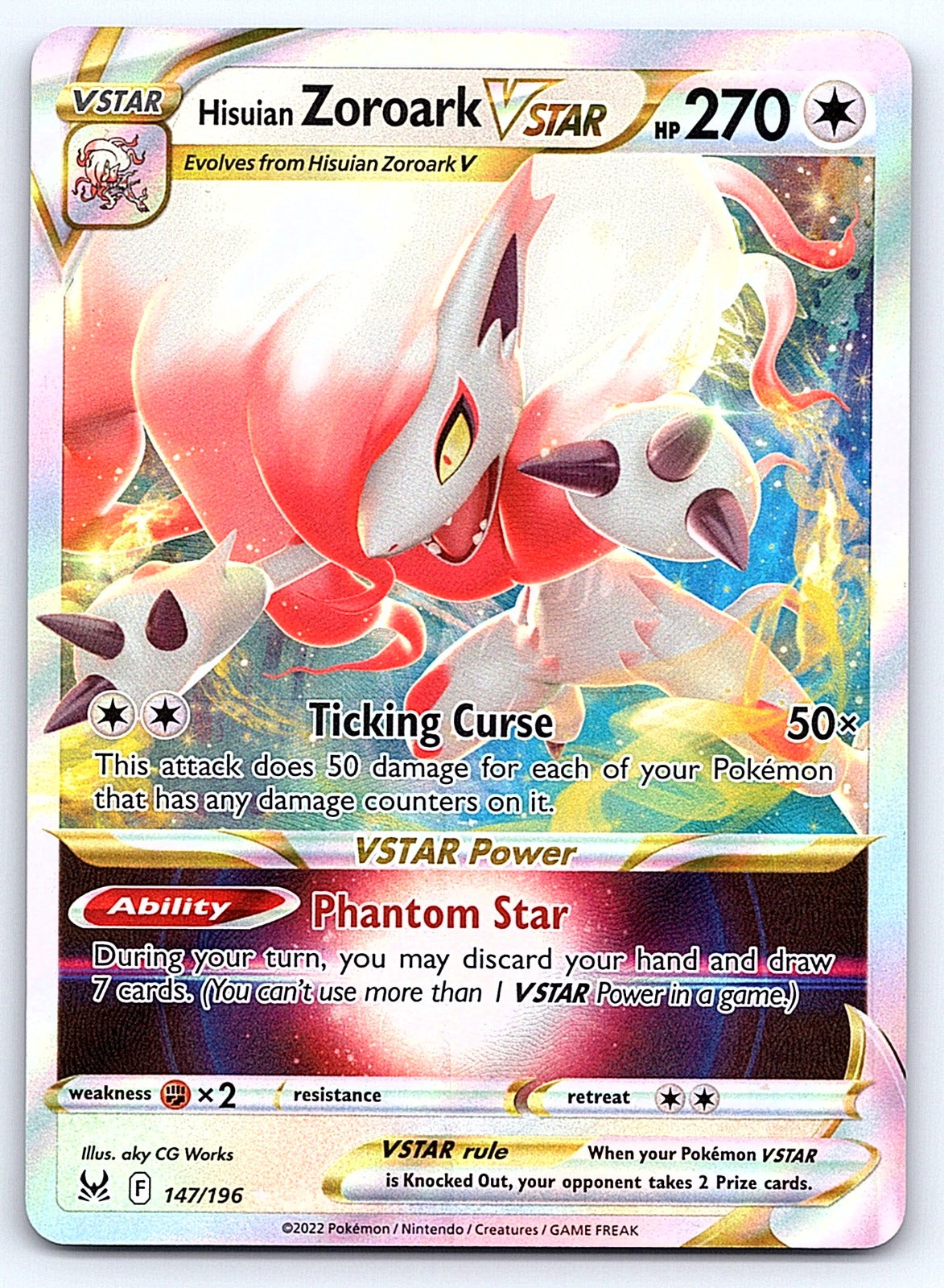 Hisuian Zoroark VSTAR 147/196 – SWSH11: Lost Origin