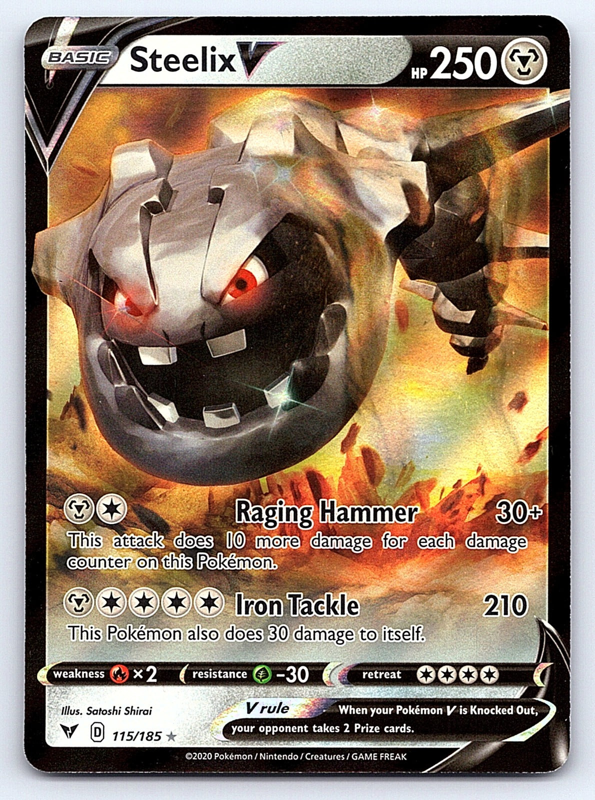 Steelix V 115/185 – SWSH04: Vivid Voltage