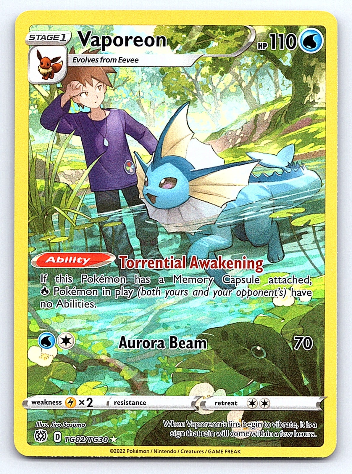 Vaporeon TG02/TG30 – SWSH09: Brilliant Stars Trainer Gallery
