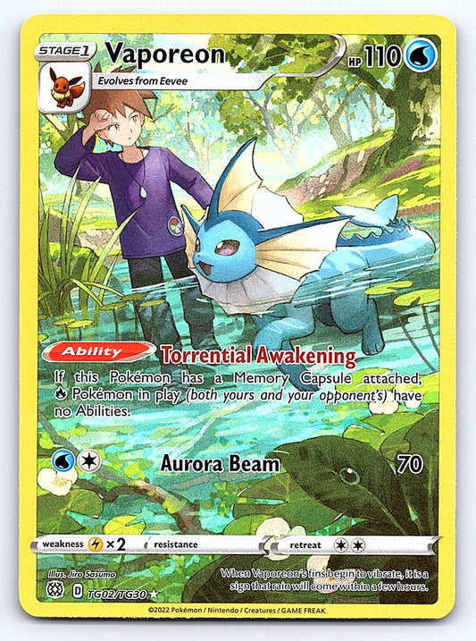Vaporeon TG02/TG30 – SWSH09: Brilliant Stars Trainer Gallery