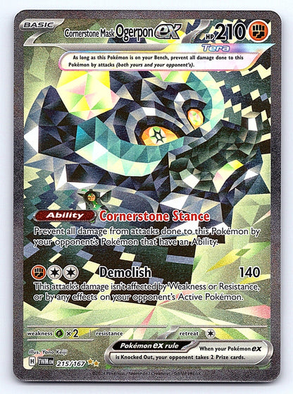 Cornerstone Mask Ogerpon ex 215/167 – SV06: Twilight Masquerade