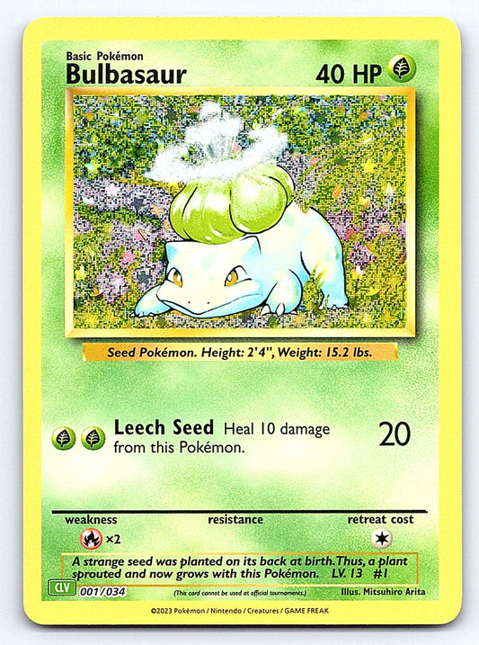 Bulbasaur 001/034 – Trading Card Game Classic