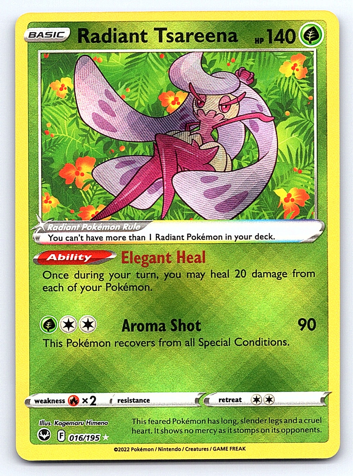 Radiant Tsareena 016/195 – SWSH12: Silver Tempest