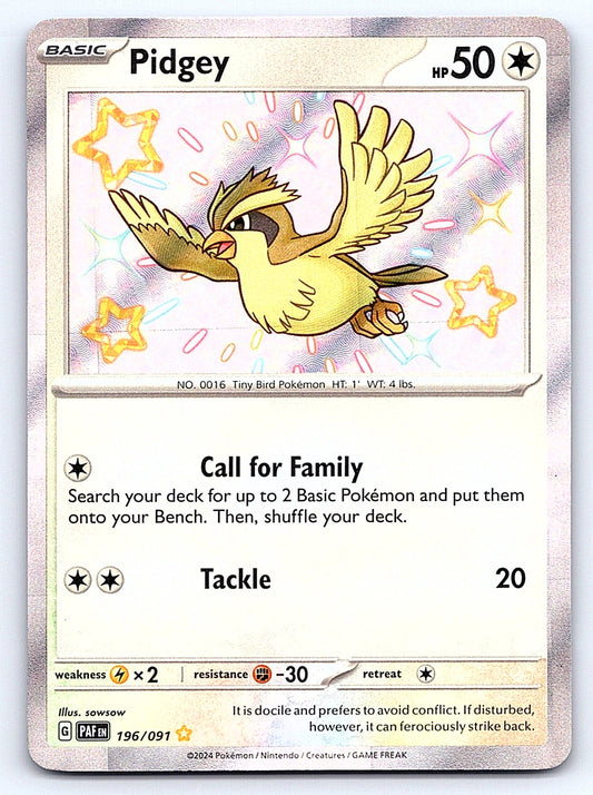 Pidgey 196/091 – SV: Paldean Fates