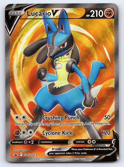 Lucario V SWSH213 – SWSH: Sword & Shield Promo Cards