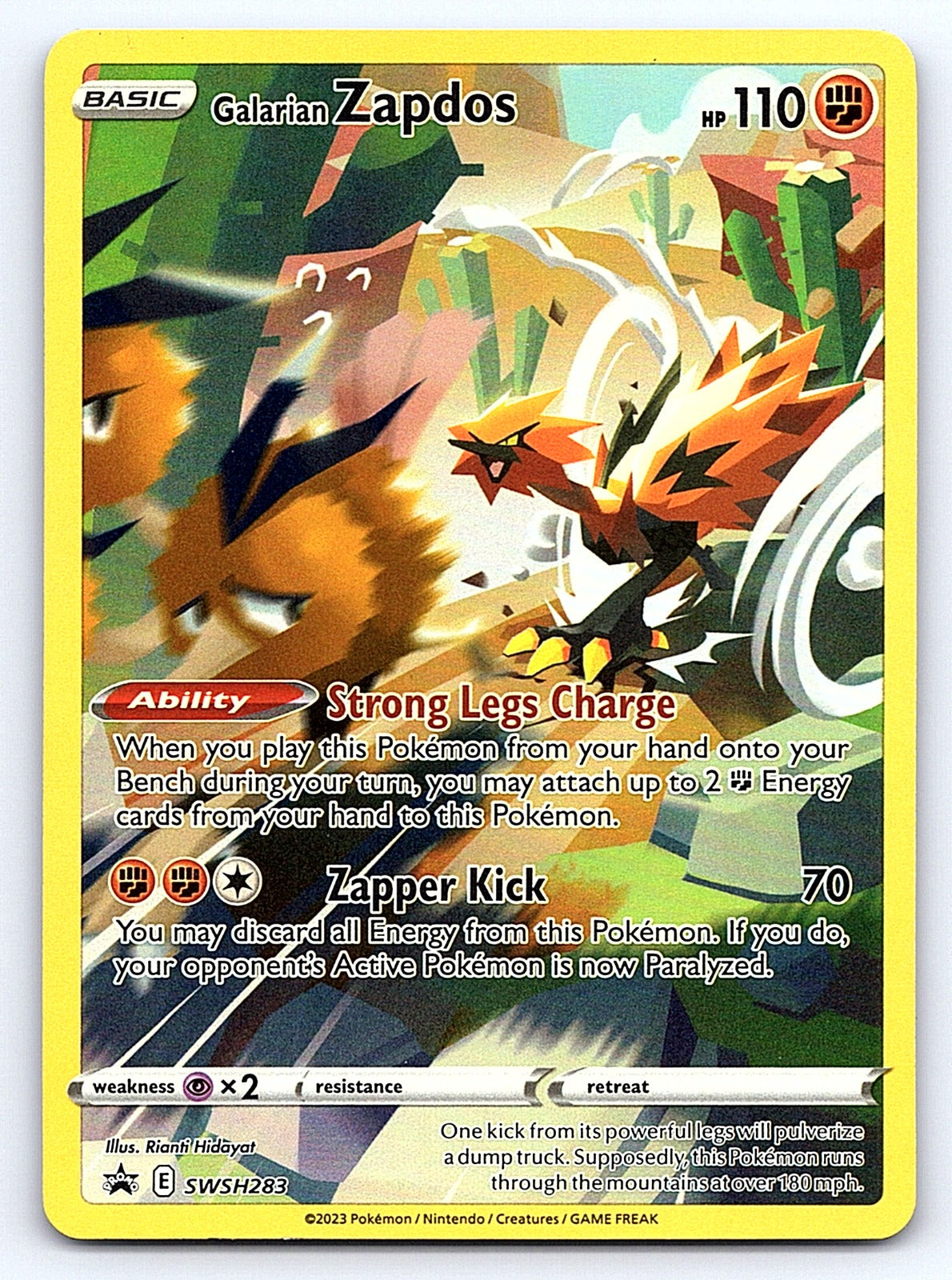 Galarian Zapdos SWSH283 – SWSH: Sword & Shield Promo Cards
