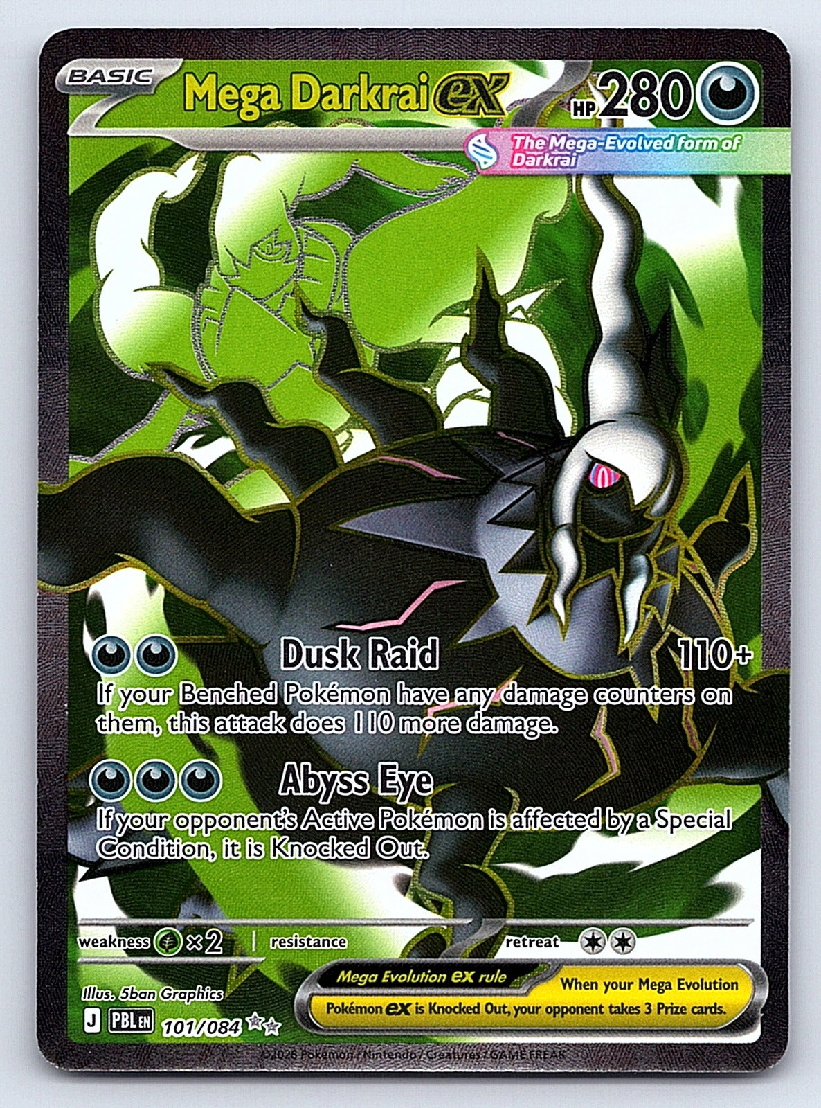 Mega Darkrai ex 101/084 – ME05: Pitch Black