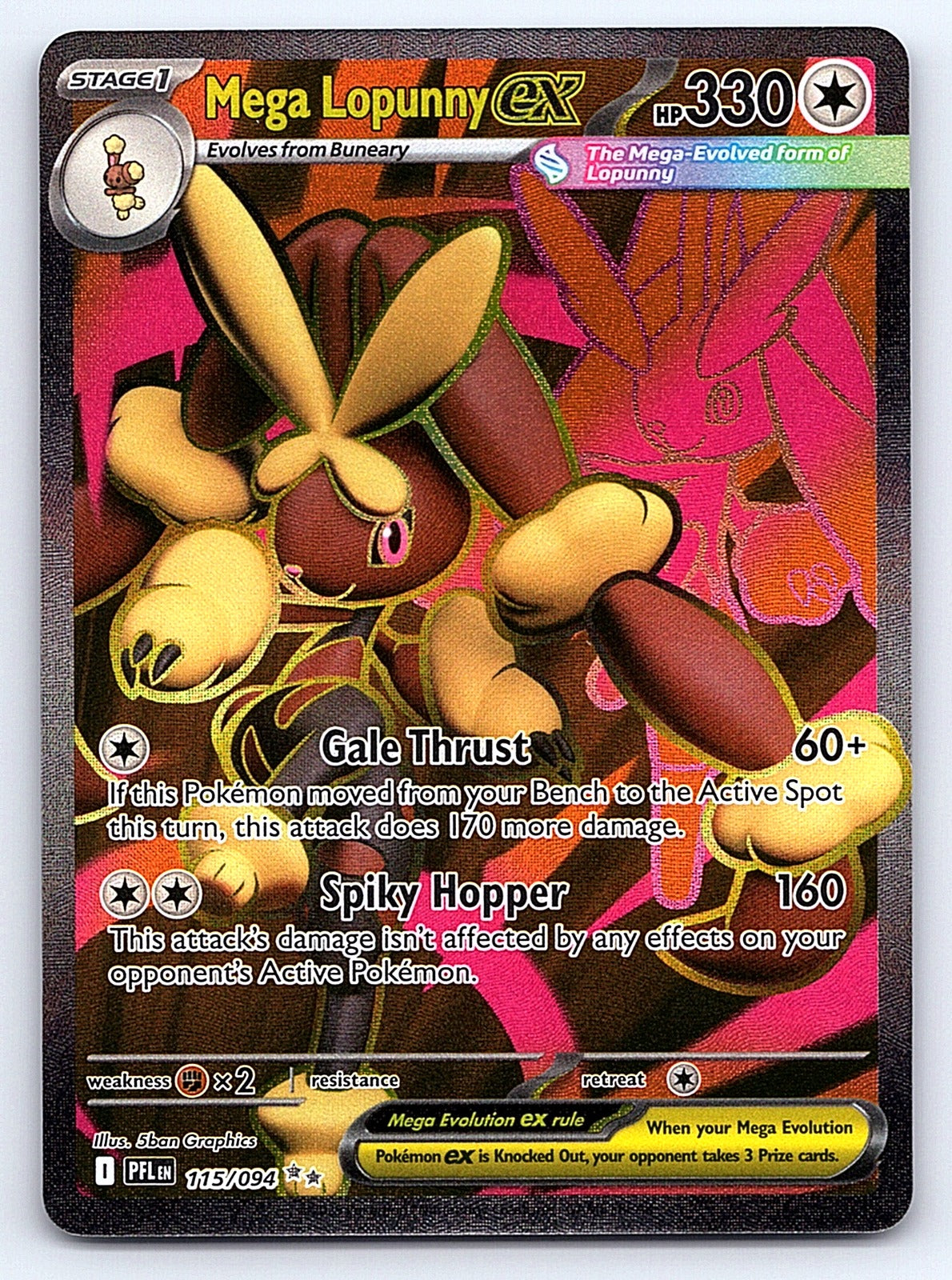 Mega Lopunny ex 115/094 – ME02: Phantasmal Flames