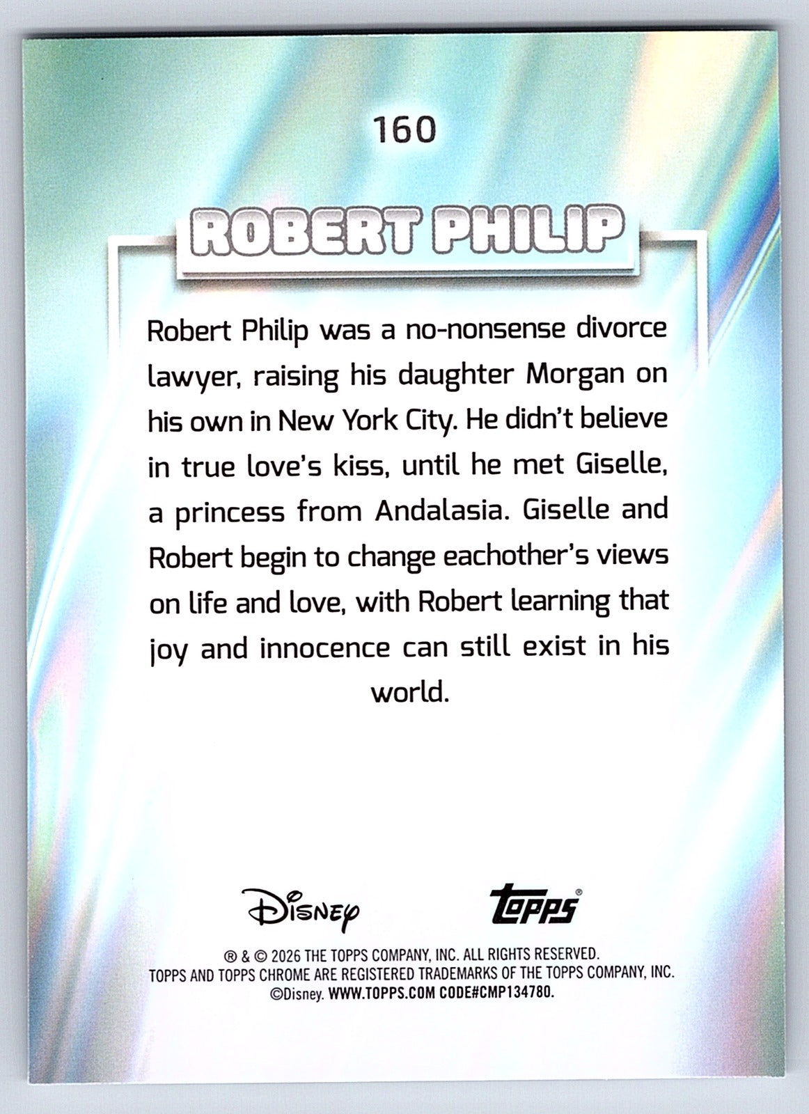 Robert Philip #160 Base — Topps Chrome Disney