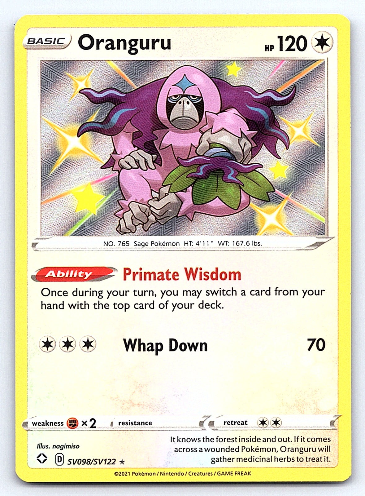 Oranguru SV098/SV122 – Shining Fates: Shiny Vault