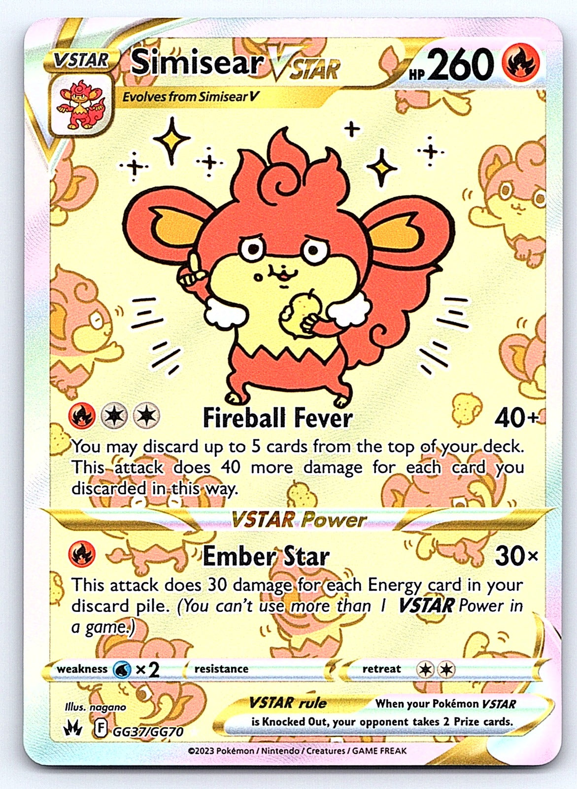 Simisear VSTAR GG37/GG70 – SWSH: Crown Zenith: Galarian Gallery